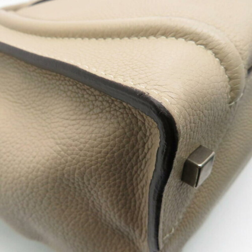 Celine Luggage Shopper Handbag Leather Gray Beige Bag - Picture 12 of 16